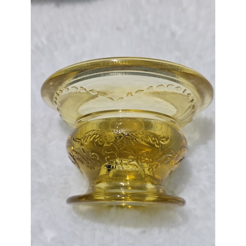 Madrid Amber Depression Glass 2" Single Candlestick By Federal Glass